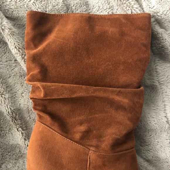 Chase & Chloe tan rust color block heel boots 7.5 - Picture 12 of 16